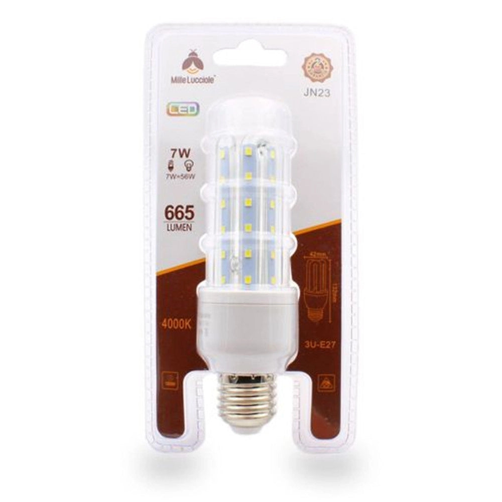 Trade Shop - Lampadina Led Jn23 Attacco E27 7w 3u Luce Naturale 4000k Tubolare Lineare 665lm 87316 -