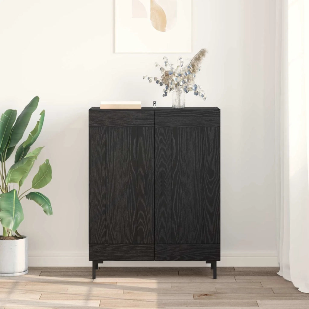 Credenza Rovere Nero 69,5 x 34 x 90 cm 881602
