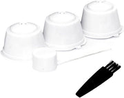 Capsule navulbare per Dolce Gusto - Set di 3 + Navicella e Spazzola di pulizia in Bianco