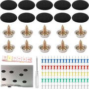 Set di viti universali per tetto auto con 65 pezzi, set di sostituzione di viti a punta con viti e chiave a mano.