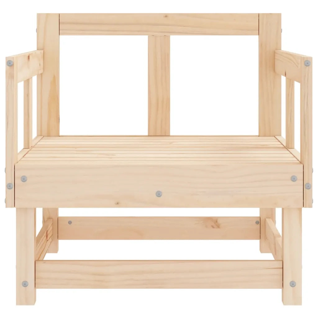 Sedia da patio-Sedie da Giardino 2pz in Legno Massello Pino 393690