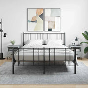 Comodini 2 pz Grigio Cemento 40x35x47,5 cm in Legno Multistrato 827477
