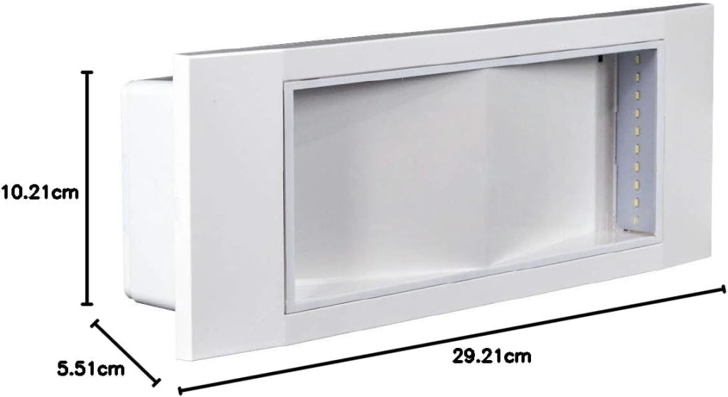 Stile beghelli lampada emergenza led incasso bianco 1499l 11watt 6h ip40 pezzi 12