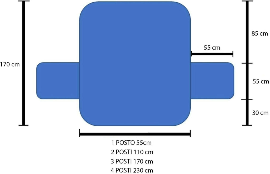Copridivano Trapuntato Proteggi Salva Divano Poltrona Tinta Unita Blu 4 Posti