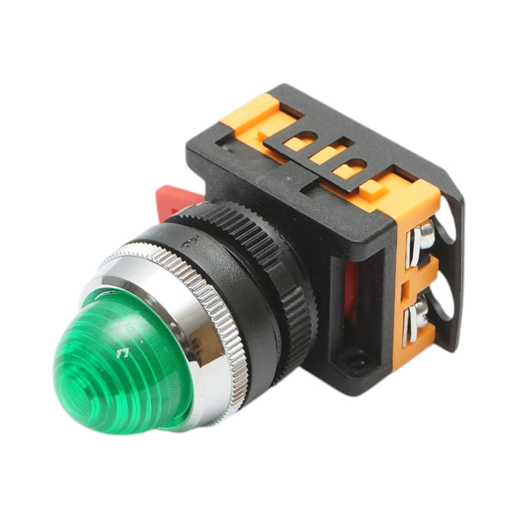 Lampada di segnalazione a LED verde 220V AC 22mm Breckner Germany