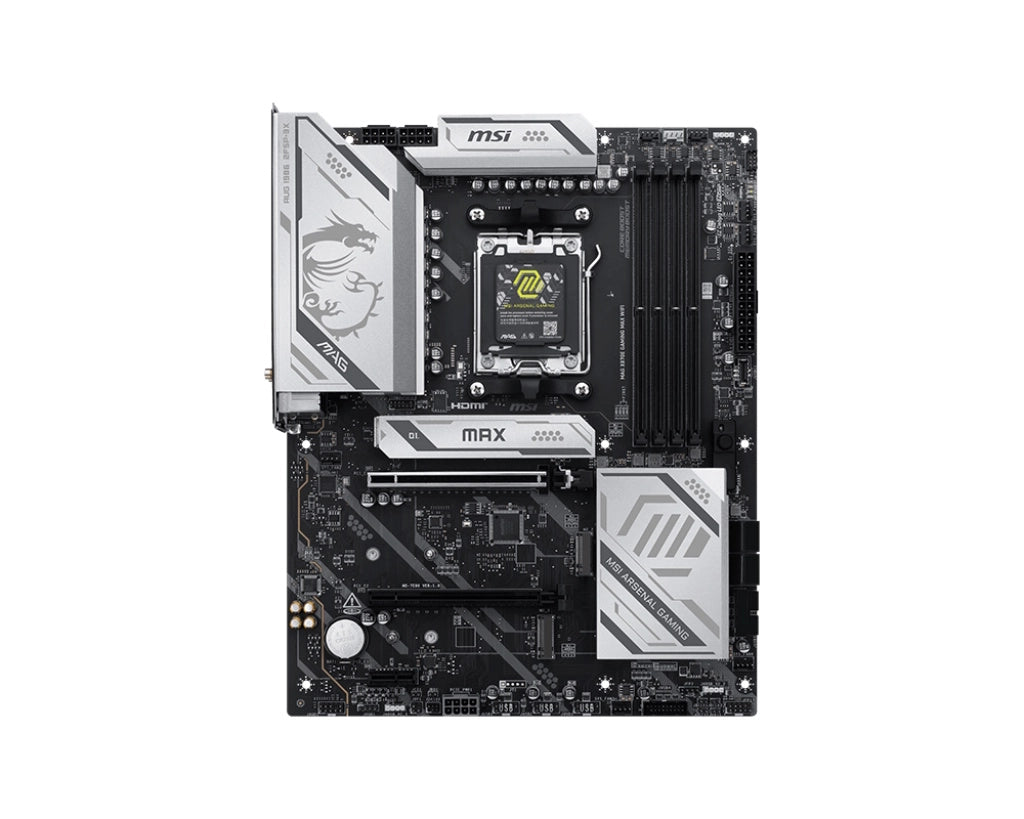 Msi mb mag x870e gaming max wifi,x870e,am5,4ddr5,1pci-ex16,1pci-ex4,1pci-ex1,3m.2,4sata3,1