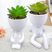 Set di 2 Piantine Finte in Vasi Ceramici - Piantine Decorative - Piantine Mini in Plastica - Piantine Finte - Piantine da Appendere
