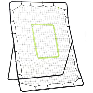 Rete per Allenamento per Calcio e Baseball Pieghevole 123x90x174 cm con Zona di Precisione Nero