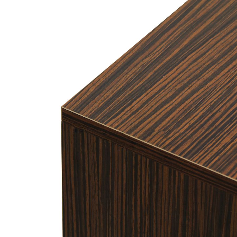 Comodino 2 Cassetti 39x30x55 cm  in Legno Effetto Zebrano