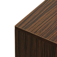 Comodino 2 Cassetti 39x30x55 cm  in Legno Effetto Zebrano