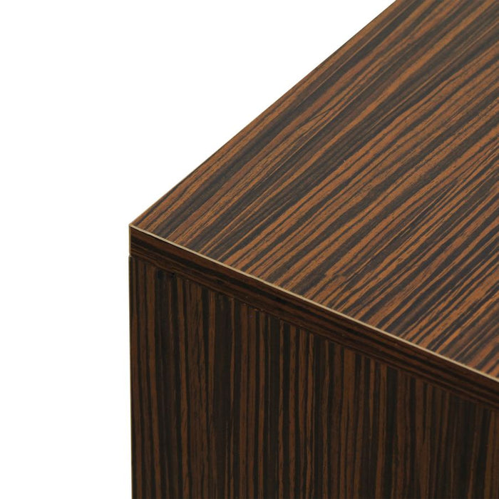 Comodino 2 Cassetti 39x30x55 cm  in Legno Effetto Zebrano