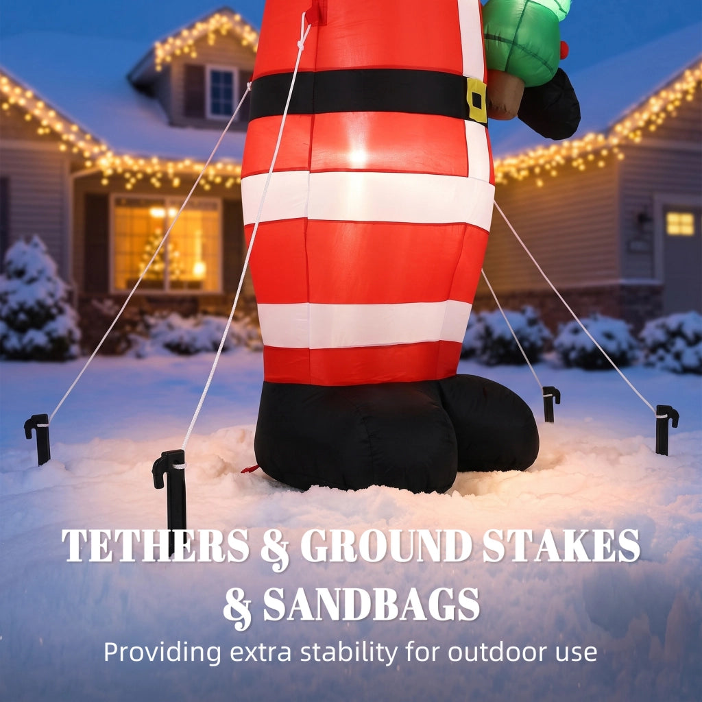 Père de Noël Gonflable de 243 cm avec Lumières LED