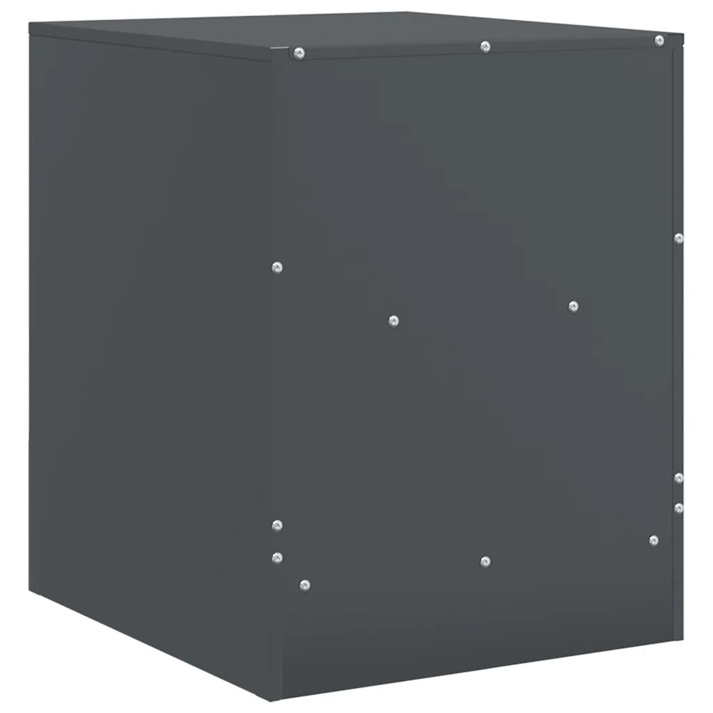 Set di 2 Comodini | Armadio da Notte | Mobiletto da notte Antracite 34,5x39x44 cm in Acciaio