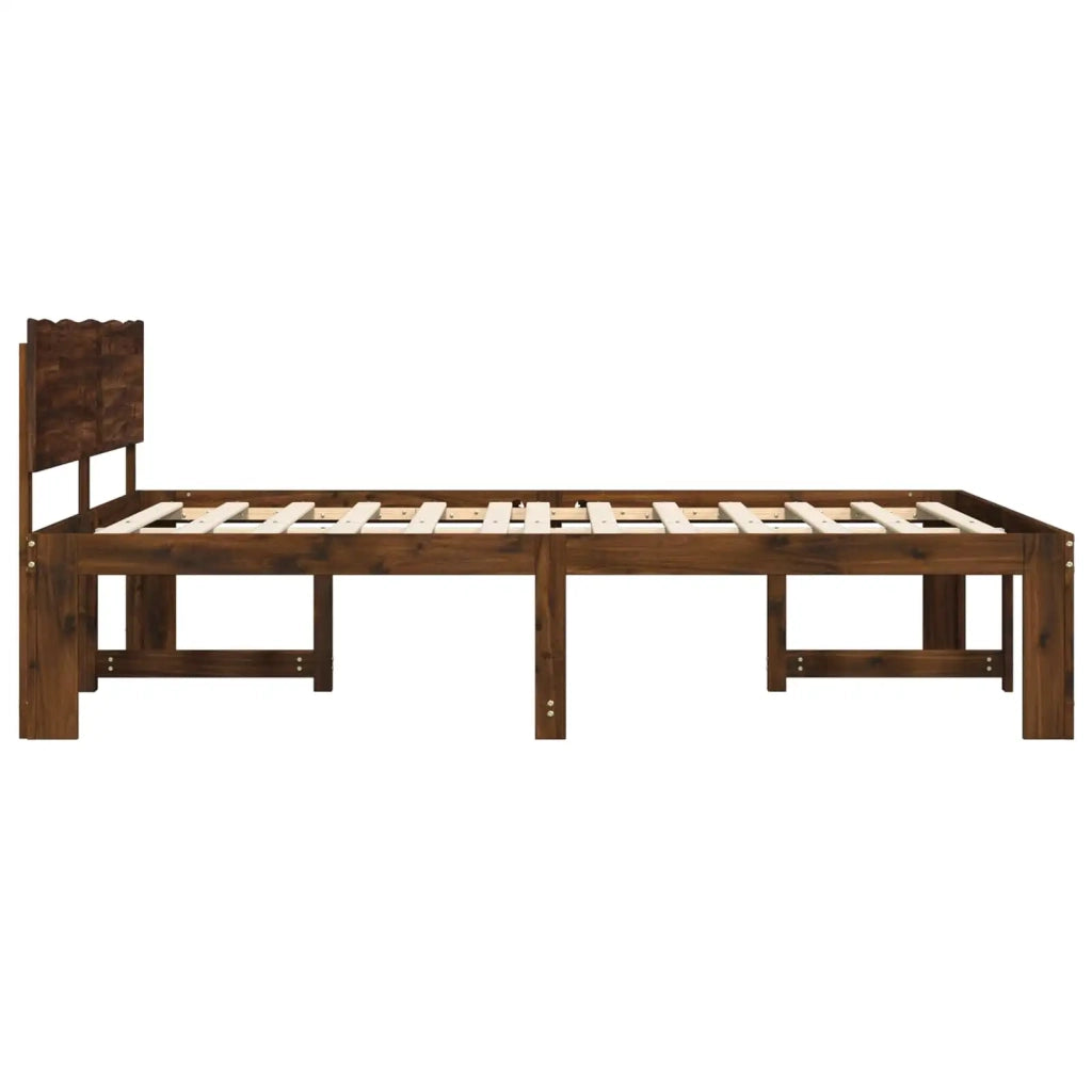 Letto matrimoniale con testiera ROSTOCK Marrone Scuro 3405470