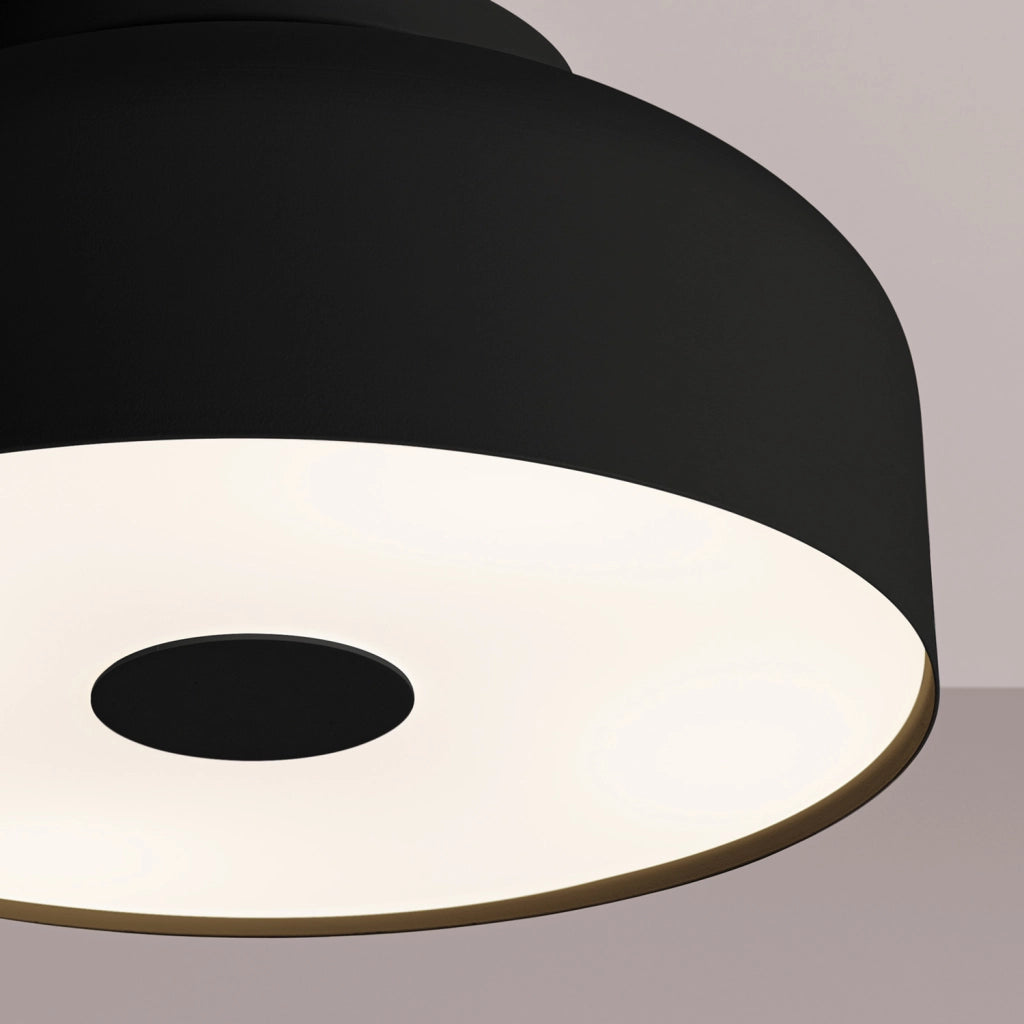 Plafoniera moderna nera tonda Ø30 4xE27 TEKNAR Pure Lume