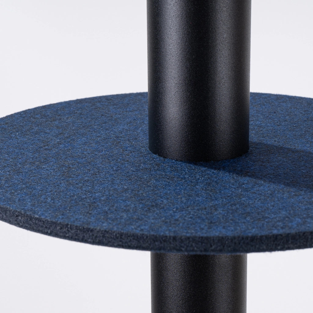 Sospensione moderna nera, disco feltro blu regolabile GU10 SCUTUM