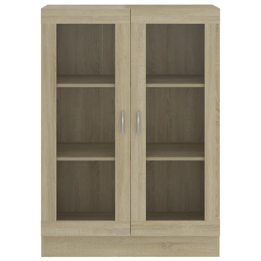 Armadietto Vetrina Rovere Sonoma 82,5x30,5x115 cm Multistrato 802753