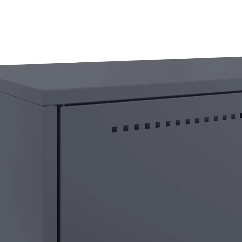 Buffet credenza cassettiera mobiletto mobile contenitore organizer cucina soggiorno salotto alto 68 x 39 x 111,5 cm acciaio antracite 02_0032210
