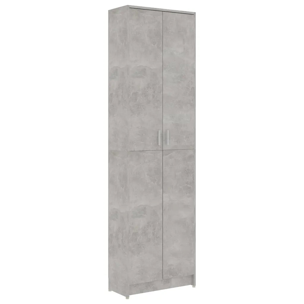 Armadio Corridoio Grigio Cemento 55x25x189 cm Legno Multistrato 802853