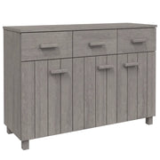Credenza | Madia | Buffet da pranzo | Armadio da pranzo HAMAR Grigio Chiaro 113x40x80cm Legno Massello di Pino