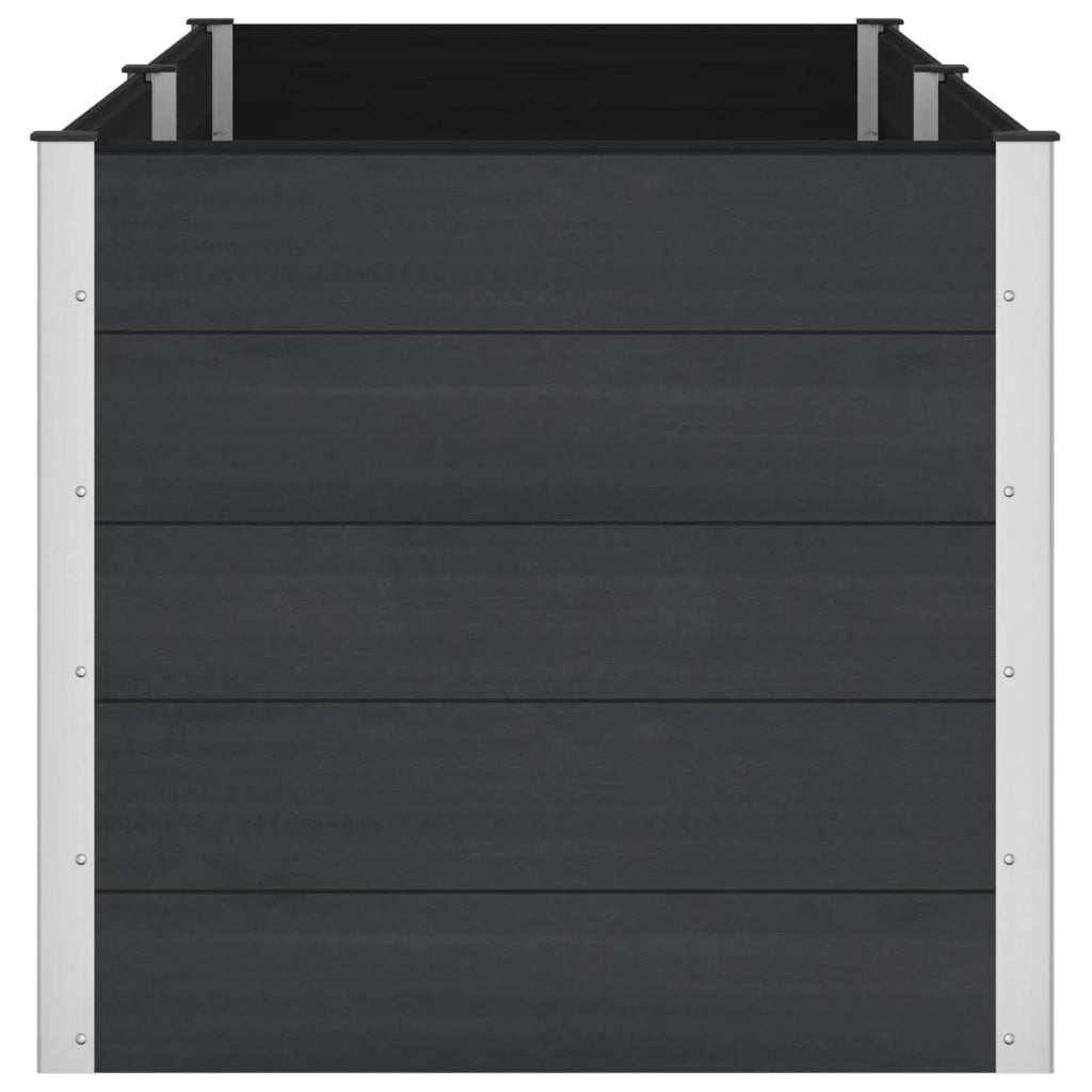 Letto rialzato da giardino Nero 250 x 100 x 91 cm 42038991