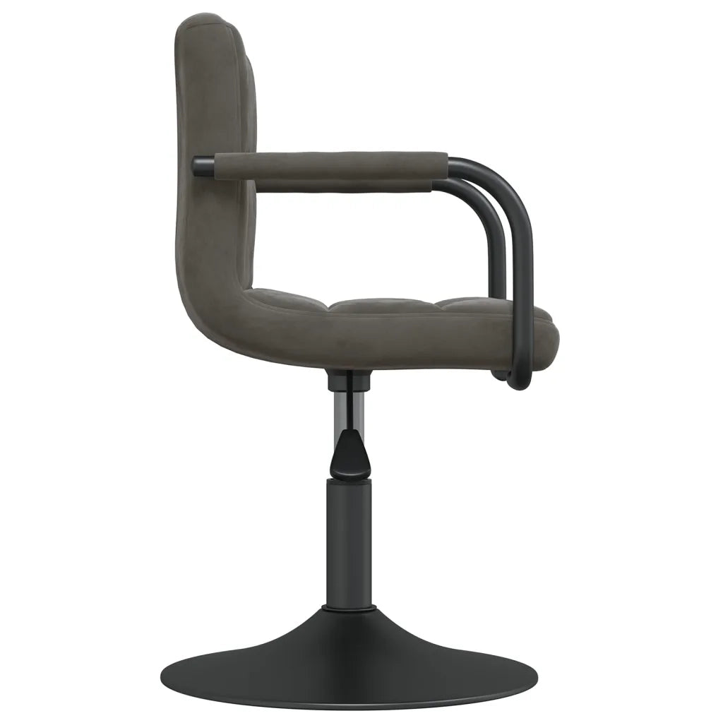 Sedie da Pranzo Girevoli 4 pz Grigio Scuro in Velluto 3087920
