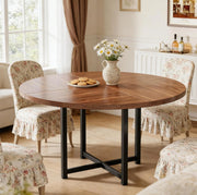 Tavolo da pranzo rotondo stile industriale Ø 120 cm