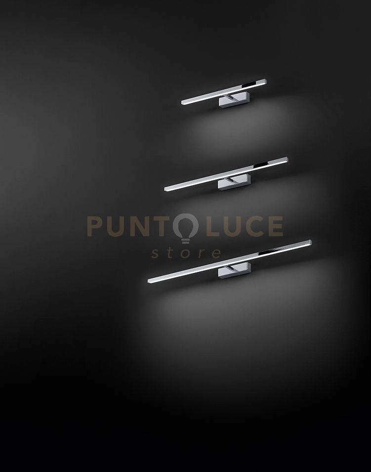 Applique in metallo verniciato cromo lucido Riga LED 16W CCT 3000K 4000K 6000K CRI?80 220-240V 50/60Hz 1120Lm 77cm IP44