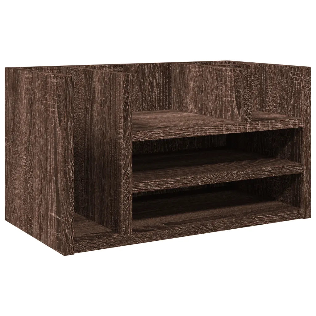 Organizer Scrivania Rovere Marrone 44,5x24x25 Legno Multistrato CFW6284160