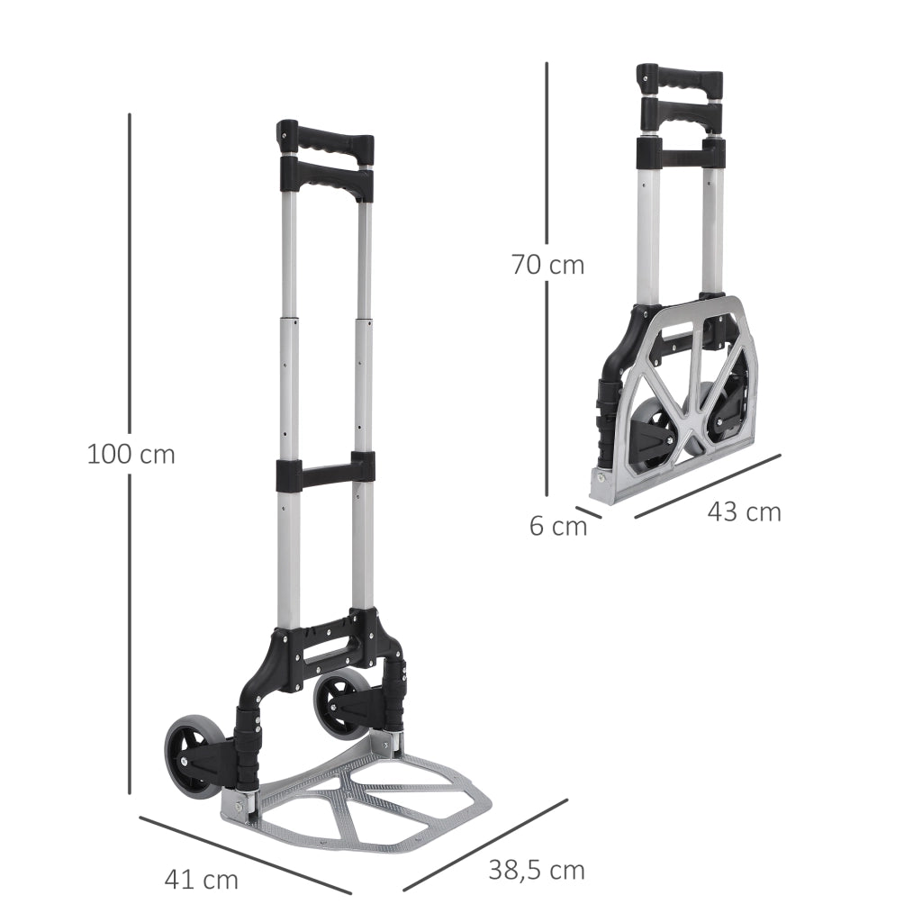 Carrello Pieghevole ¨C Zephmum ¨C Alluminio 41x38,5x100 cm