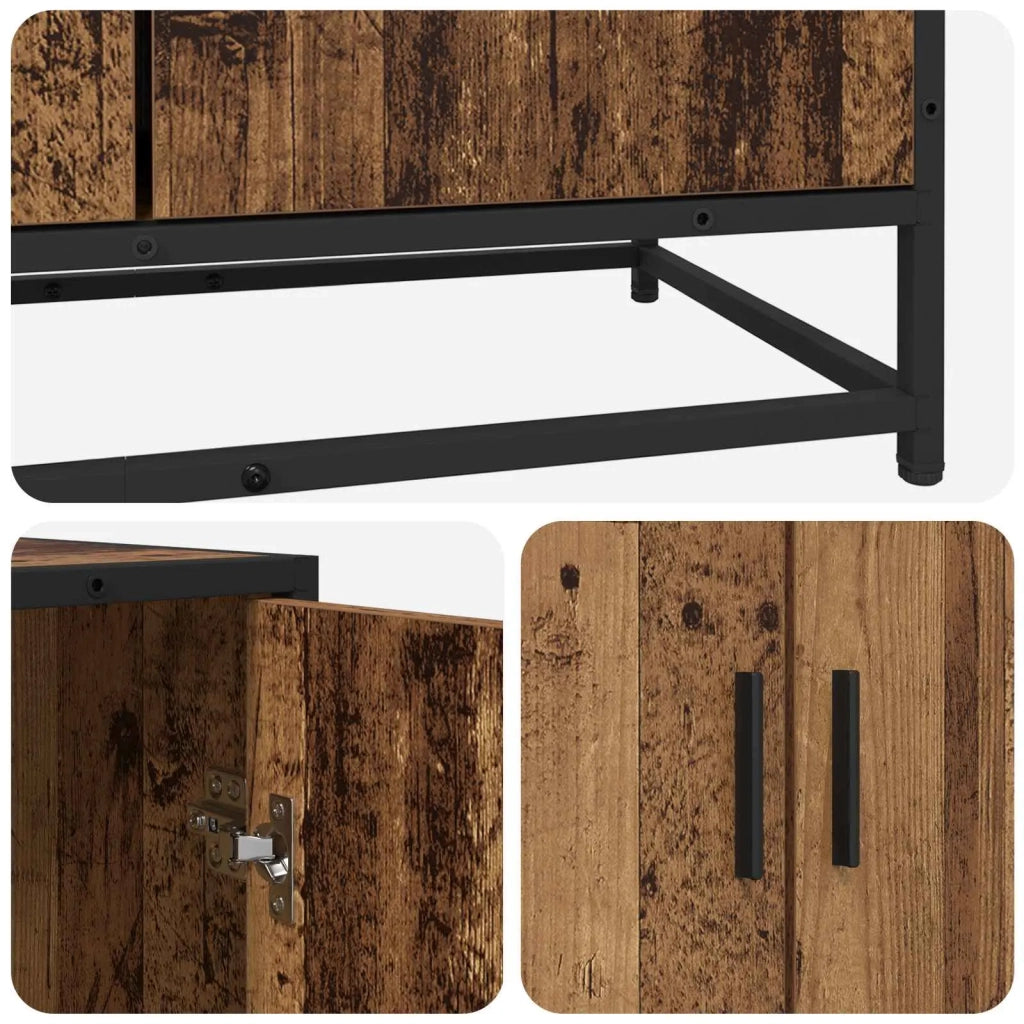 Credenza Legno antico 134 x 35 x 76 cm Legno ingegnerizzato 3446626