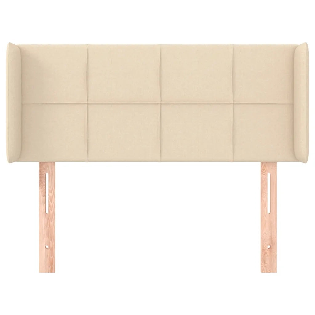 Testiera ad Orecchio Crema 83x16x78/88 cm in Tessuto