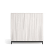 Scarpiera Herdasa effetto bianco ante stampa doghe bianche 90x90x27cm