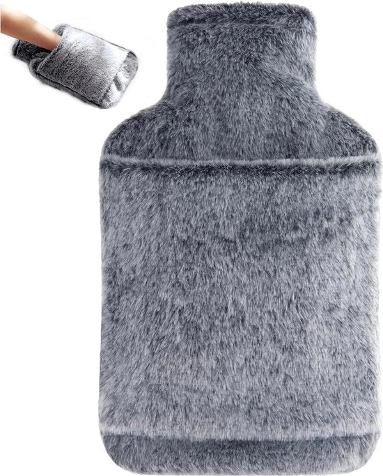 Oltretempo morbido per acqua calda 2 litri - ideale per notti fredde - grigio