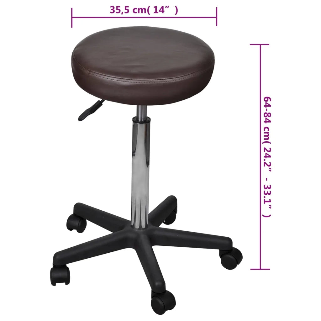 Sgabelli da Ufficio | Sedia da Gaming 2 pz Marroni 35,5x84 cm in Similpelle