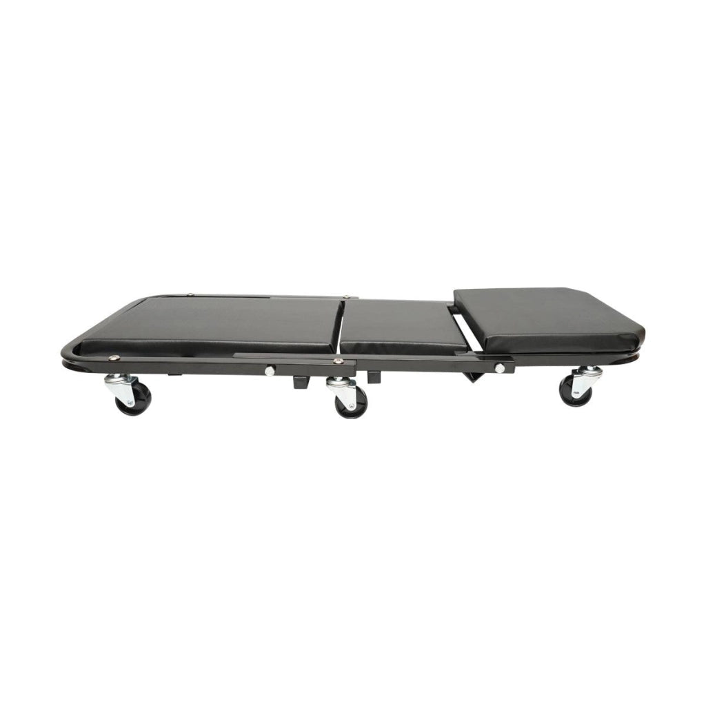 Carrello/Sedile Pieghevole per Officina 2 in 1 con Ruote Girevoli
