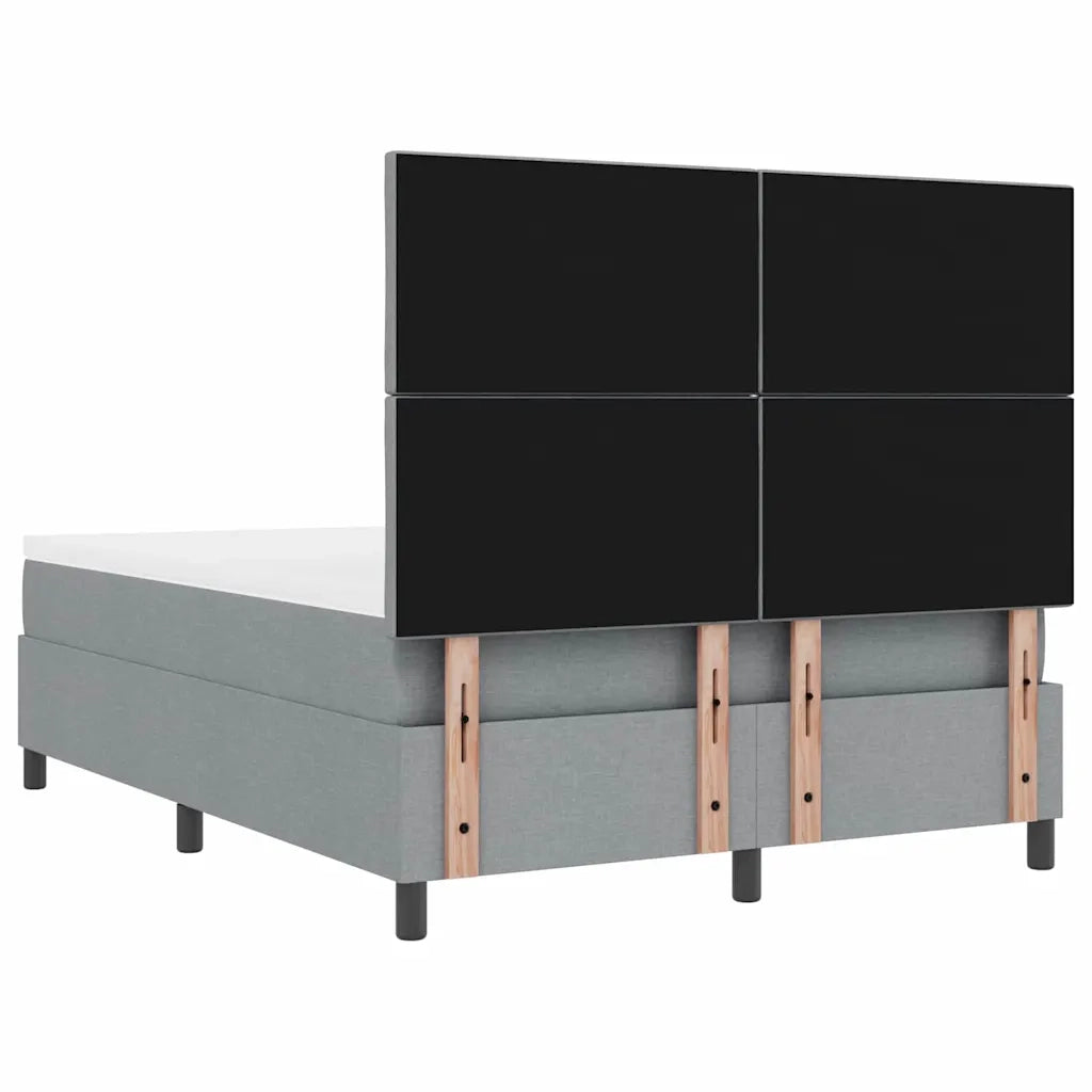 Letto a molle con testiera Grigio chiaro 140 x 200 cm Tessuto 3342949