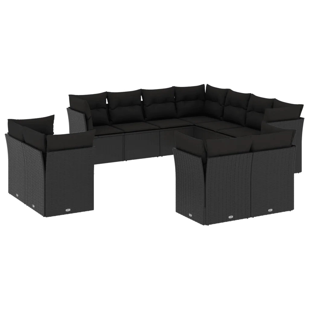 Set Divani da Giardino 11 pz con Cuscini in Polyrattan Nerocod mxl 88833