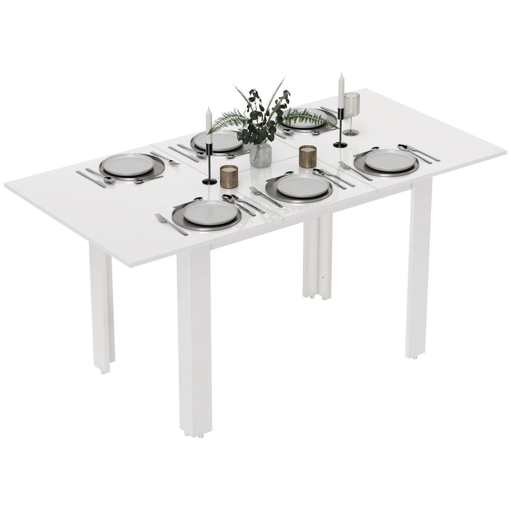 Tavolo da pranzo allungabile ¨C Zephmum ¨C MDF bianco 120-160x70 cm