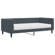 Divano letto | Sof¨¤ letto | Letto singolo con Materasso Grigio Scuro 90x190 cm in Velluto