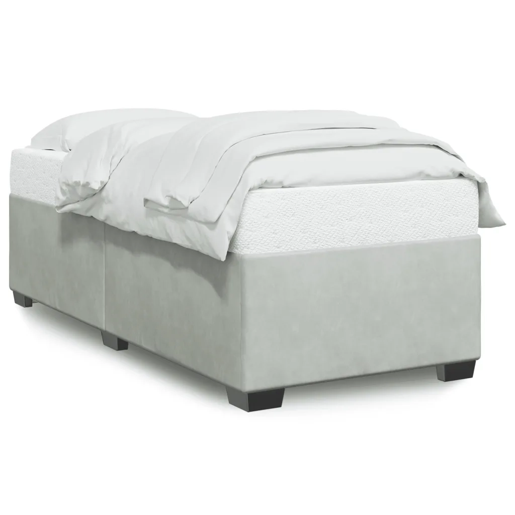 Giroletto senza Materasso Grigio Chiaro 80x200 cm Velluto 3284595