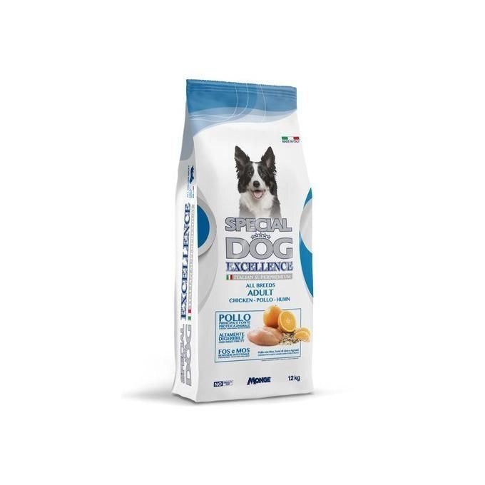 Monge 8020 Special Dog Excellence Crocchette Cani Adulti Taglia Media Pollo 12 Kg