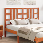 Testiera Marrone Cera 135 cm in Legno Massello di Pino 844190