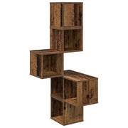 Mensola Angolare da Parete Legno antico 48 x 48 x 120 cm 8012234