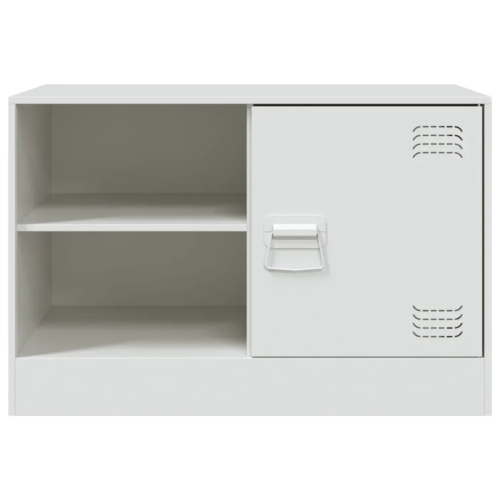 Mobile Porta TV Bianco 67x39x44 cm in Acciaio