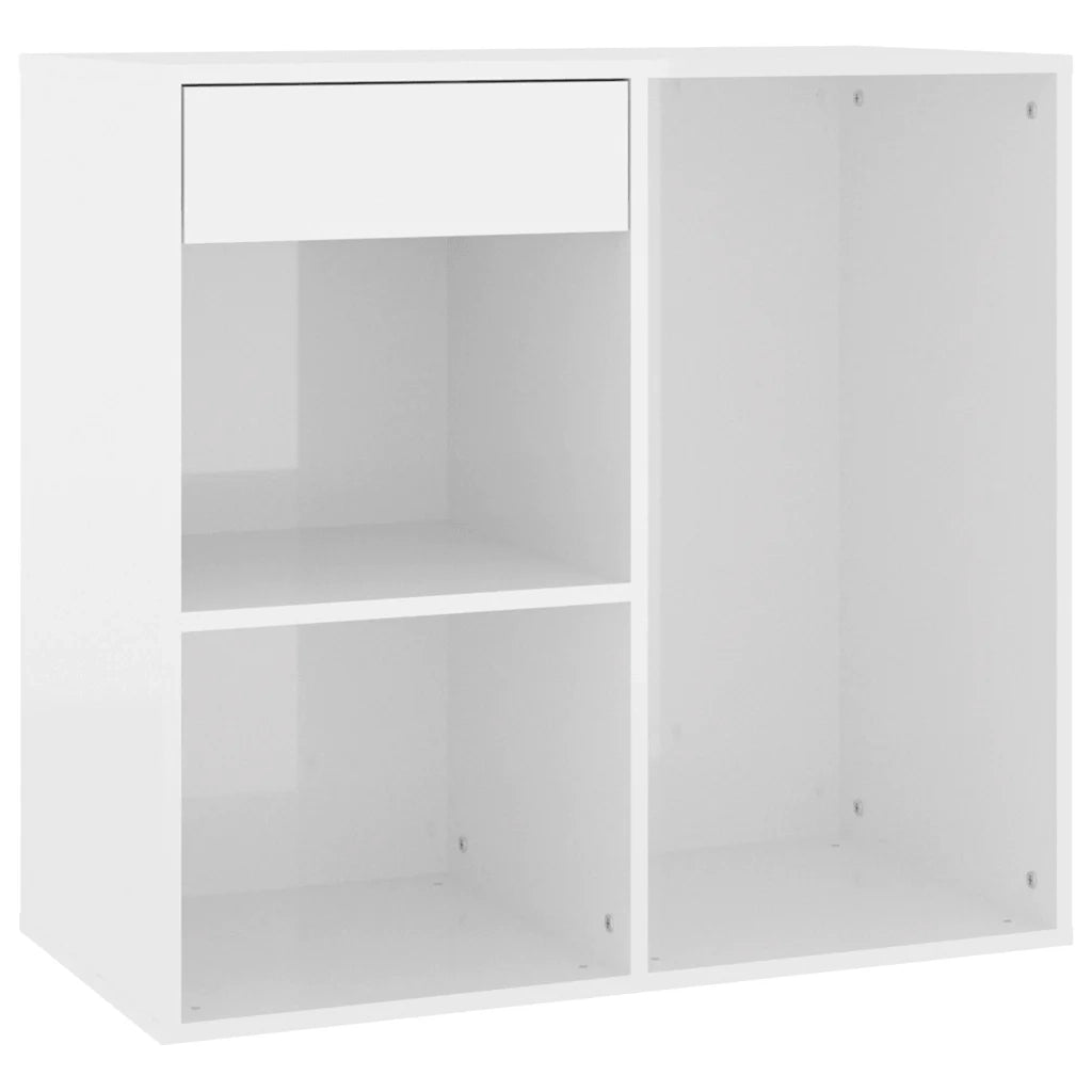 Armadietto per Cosmetici Bianco Lucido 80x40x75 cm in Legno CFW2083993