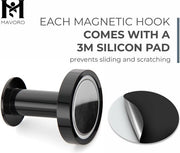 Set di 4 magneetti forti per appendere giacche e borse. Set di 4 magneetti Heavy Duty, magneti neodymium 52, terrestre raro. Magneetti a stile spillo per frigorifero, cassaforte e simili.