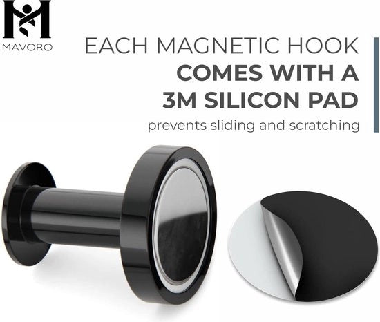 Set di 4 magneetti forti per appendere giacche e borse. Set di 4 magneetti Heavy Duty, magneti neodymium 52, terrestre raro. Magneetti a stile spillo per frigorifero, cassaforte e simili.