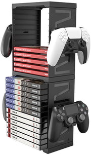 Torrino di Memoria Universale - Capacità 24 Giochi - Supporto per Controller e Blu-ray - Adatto per PS5/PS4/Xbox - Alloggiamento per Giochi Efficiente