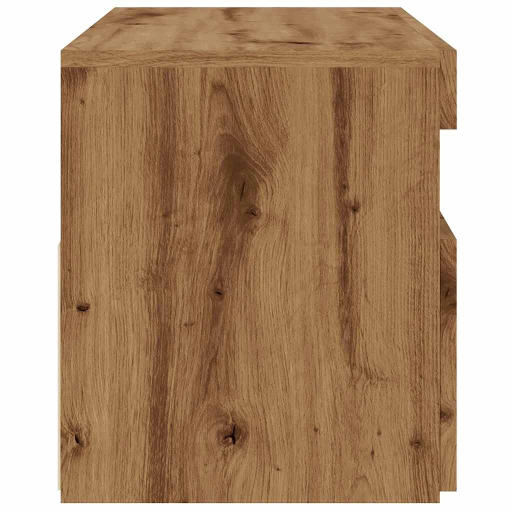 Mobile TV multimediale mensola TV credenza mobile TV sala da pranzo soggiorno camera da letto con luci LED rovere lavorato a mano legno marrone ingegnerizzato 02_0026707